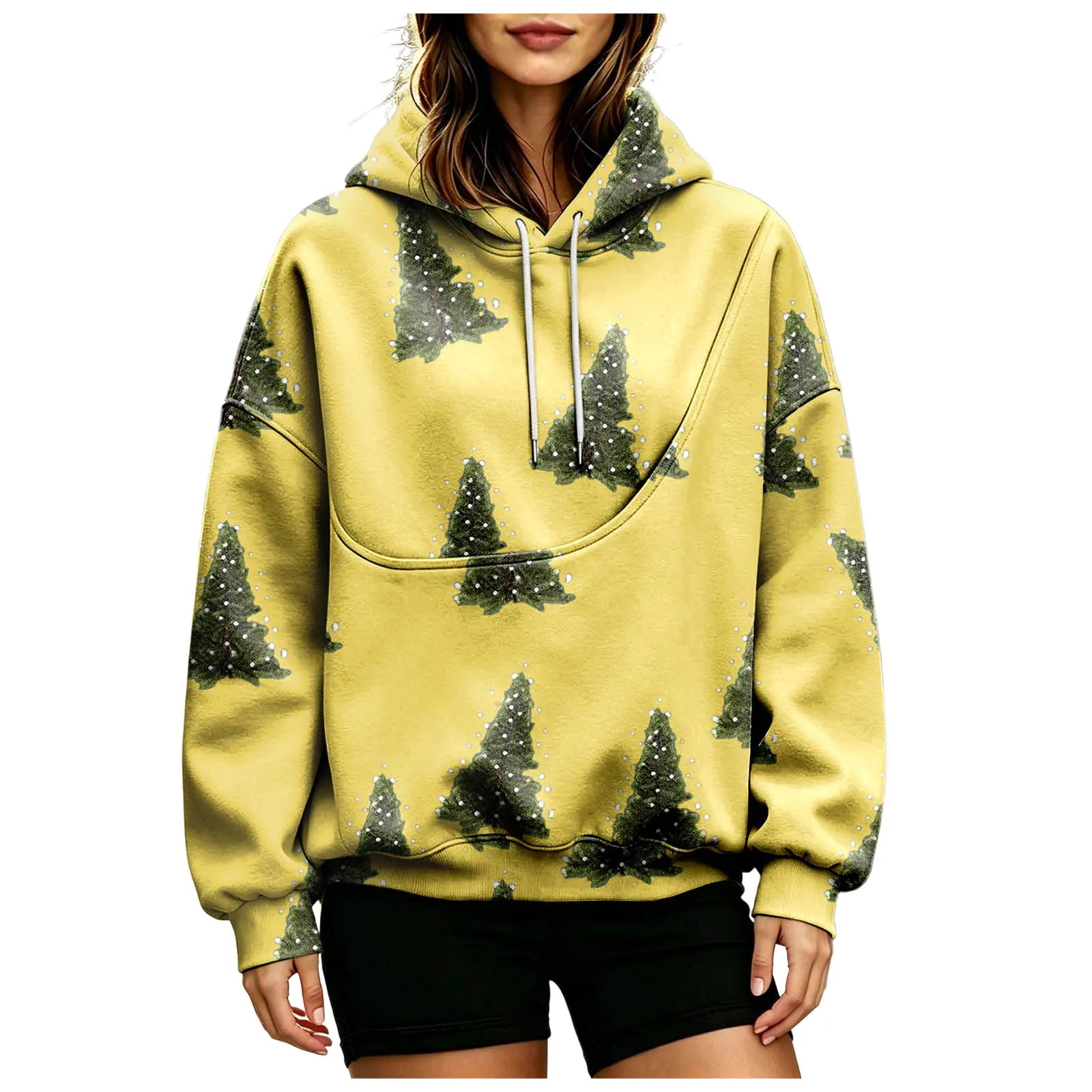 Women Fall And Winter Hoodie With Pet Pouch Oversized Pocket Colorful Print Sweatshirt For Dogs And Zipper Hoodies for Women
