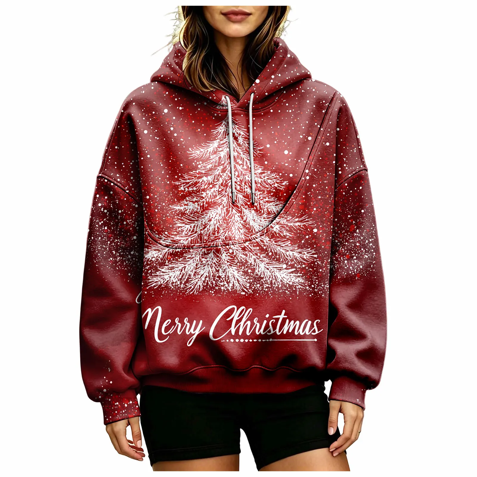 Women Fall And Winter Hoodie With Pet Pouch Oversized Pocket Colorful Print Sweatshirt For Dogs Plain Sweatshirt with Pockets