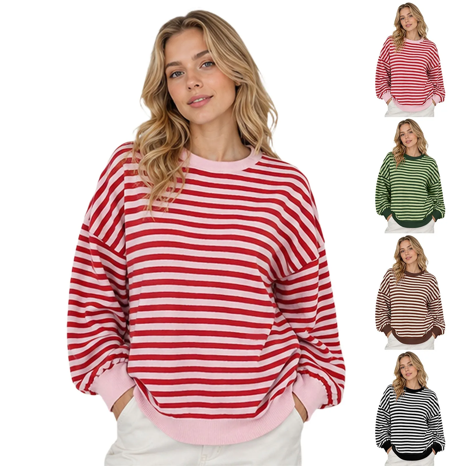 Women's Open Back Sweater Long Sleeve Crew Neck Color Block Casual Hollow Out Knit Pullover Top Junior Sweatshirts Plain