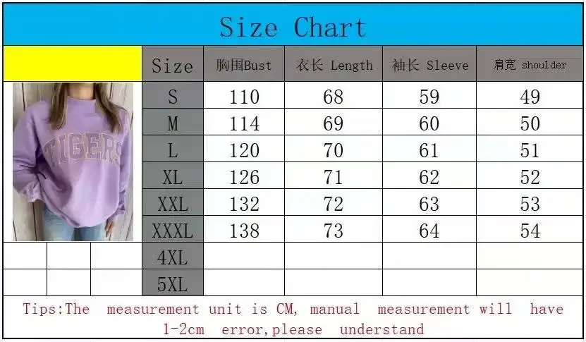 Women Autumn Winter Sweatshirt Purple Mock Neck Long Sleeve Letter Print Pullover Casual College Varsity Style Warm Loose Tops