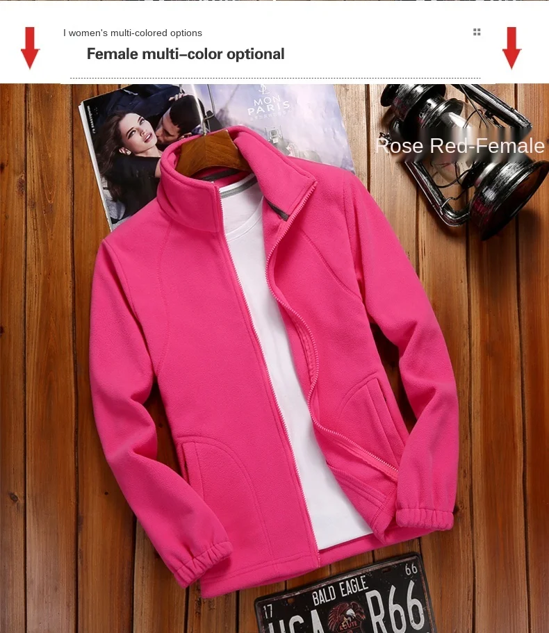 2026 Winter New Women's Zipper Cardigan Sweatershirt Warm Coral Fleece Jacket Ladies Outdoor Running Polar Fleece Coat Clothes
