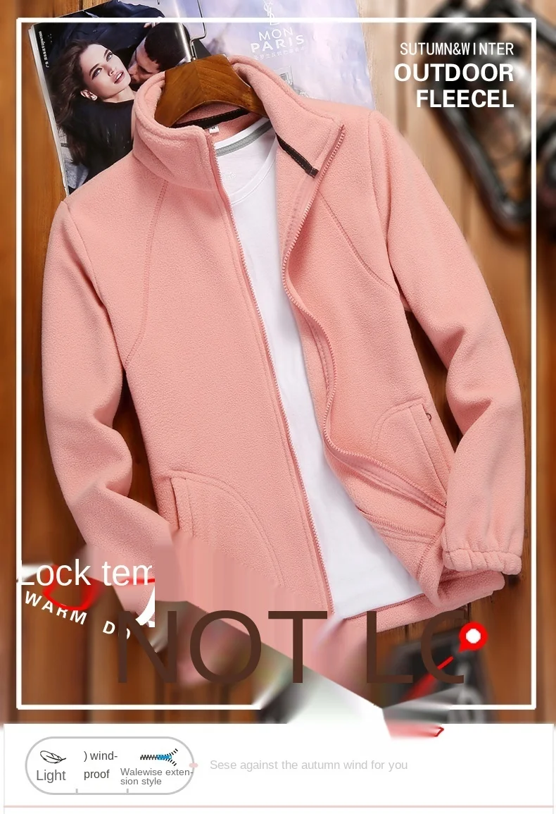 2026 Winter New Women's Zipper Cardigan Sweatershirt Warm Coral Fleece Jacket Ladies Outdoor Running Polar Fleece Coat Clothes