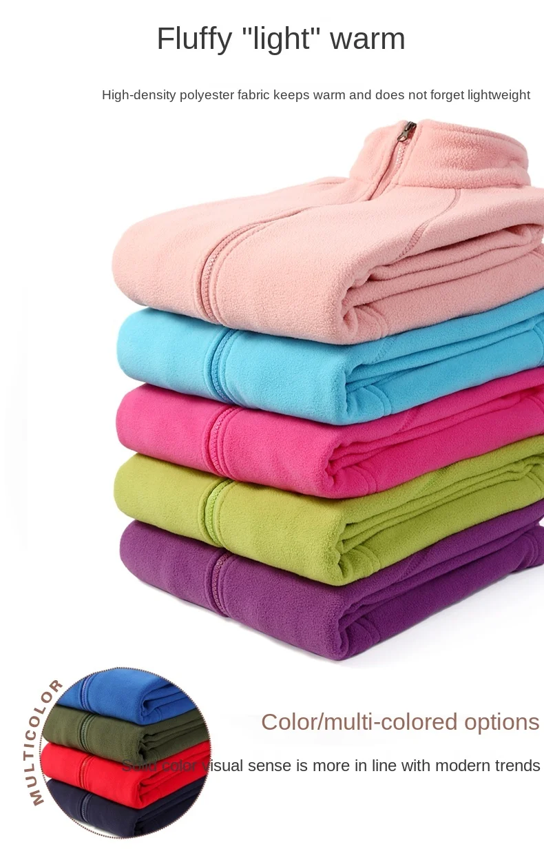 2026 Winter New Women's Zipper Cardigan Sweatershirt Warm Coral Fleece Jacket Ladies Outdoor Running Polar Fleece Coat Clothes