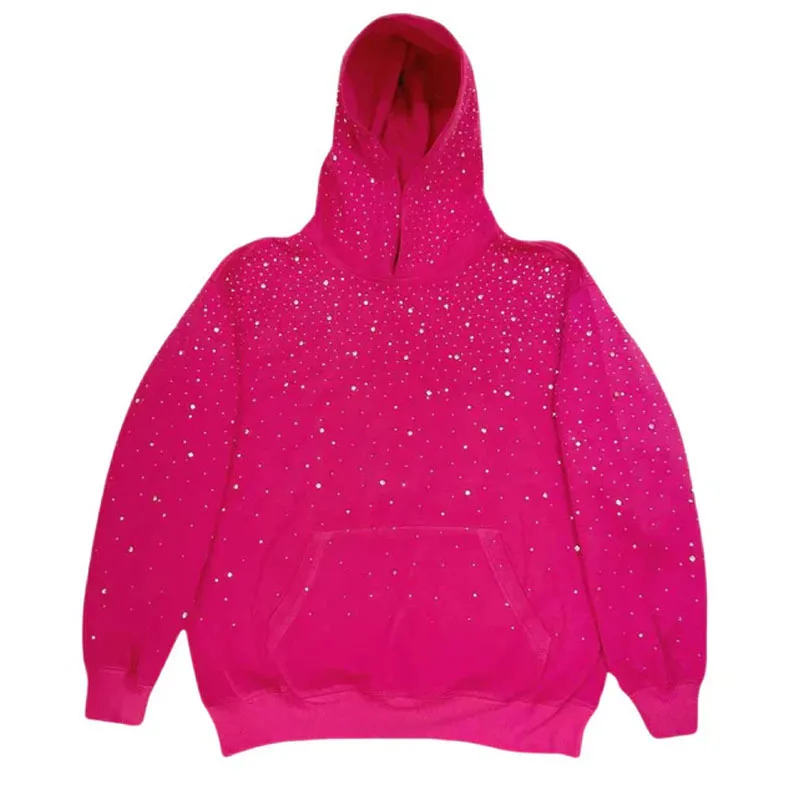New hooded sports pullovers and diamond printed couple style streetwear for winter 2025, INS