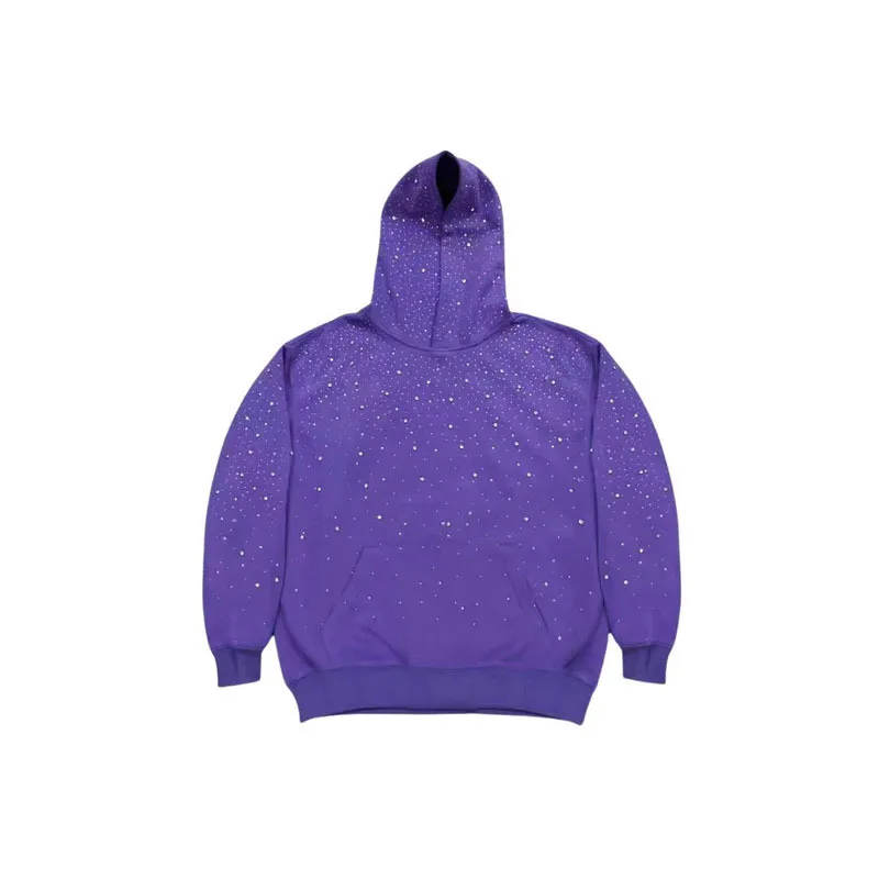 New hooded sports pullovers and diamond printed couple style streetwear for winter 2025, INS