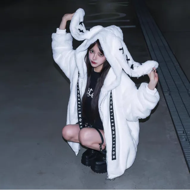 Gothic Harajuku Winter Gotihc Subcultural Coats Women Streetwear Autumn Casual Hooded Jackets 2026 Fashion Cardigan Sweatshirt