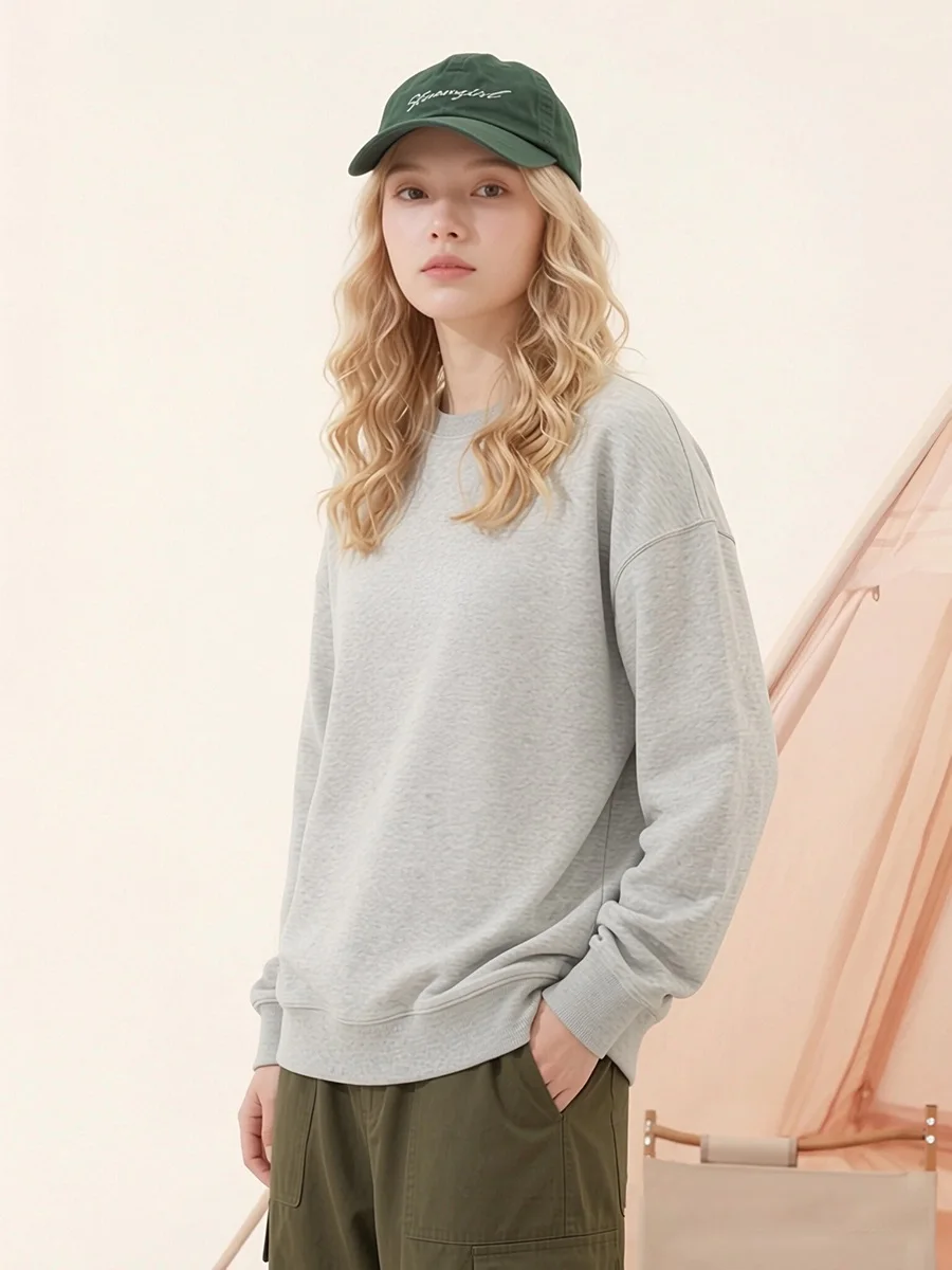 KarSaNy Oversize Sweatshirts For Women Autumn Crewneck Loose Pullovers Cotton Sports Tops Women Sweatshirts Navy Blue Casual