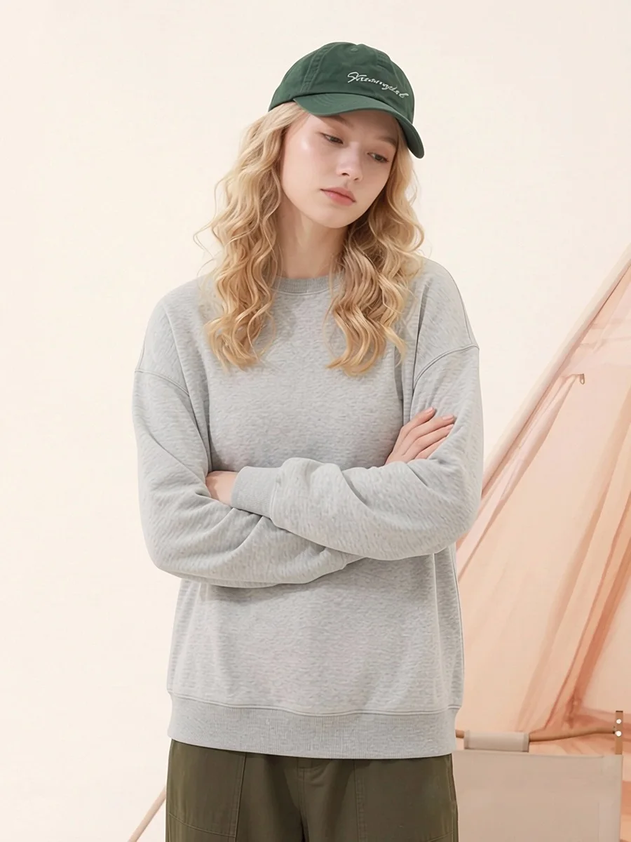 KarSaNy Oversize Sweatshirts For Women Autumn Crewneck Loose Pullovers Cotton Sports Tops Women Sweatshirts Navy Blue Casual