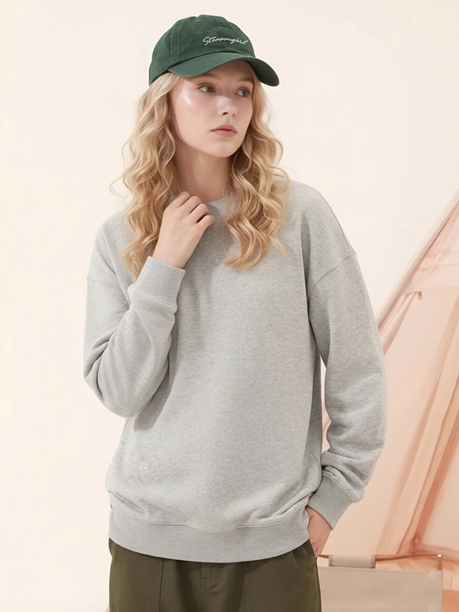 KarSaNy Oversize Sweatshirts For Women Autumn Crewneck Loose Pullovers Cotton Sports Tops Women Sweatshirts Navy Blue Casual