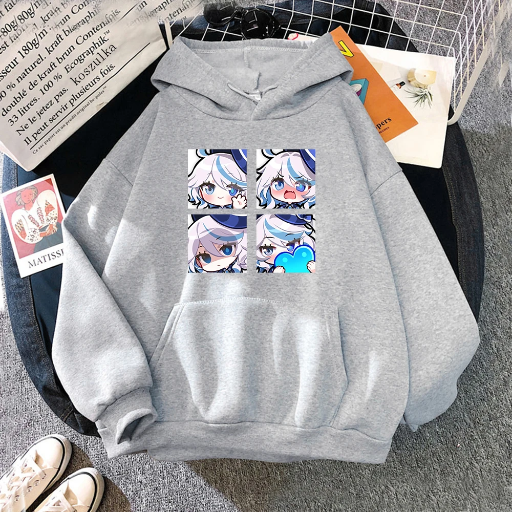Genshin Impact Furina Hoodie Women Aesthetic Graphic Kawaii Hoodies Woman Autumn Winter Casual Hooded Sweatshirts Anime Clothes