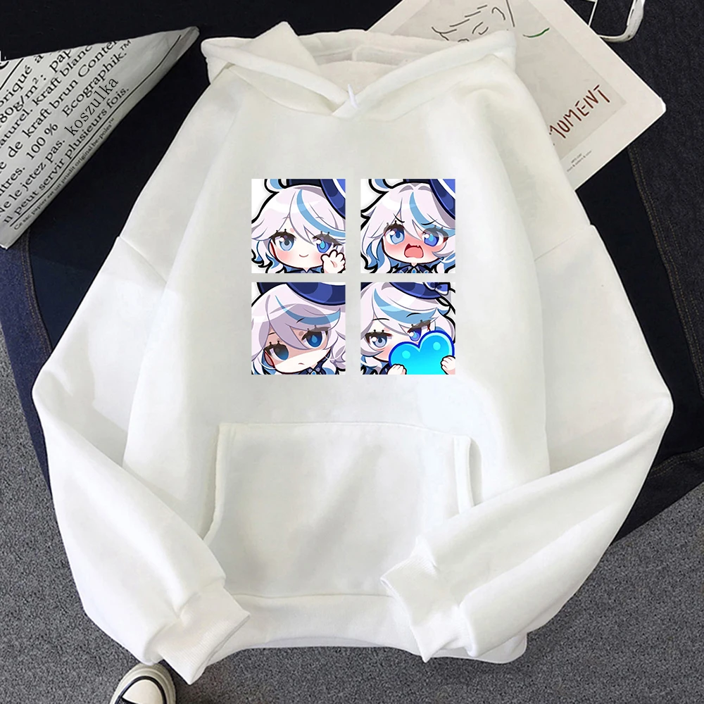 Genshin Impact Furina Hoodie Women Aesthetic Graphic Kawaii Hoodies Woman Autumn Winter Casual Hooded Sweatshirts Anime Clothes