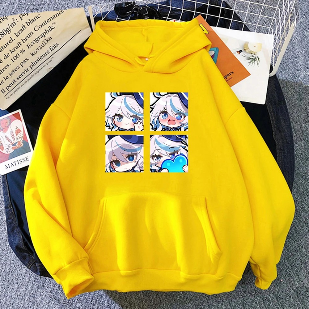 Genshin Impact Furina Hoodie Women Aesthetic Graphic Kawaii Hoodies Woman Autumn Winter Casual Hooded Sweatshirts Anime Clothes