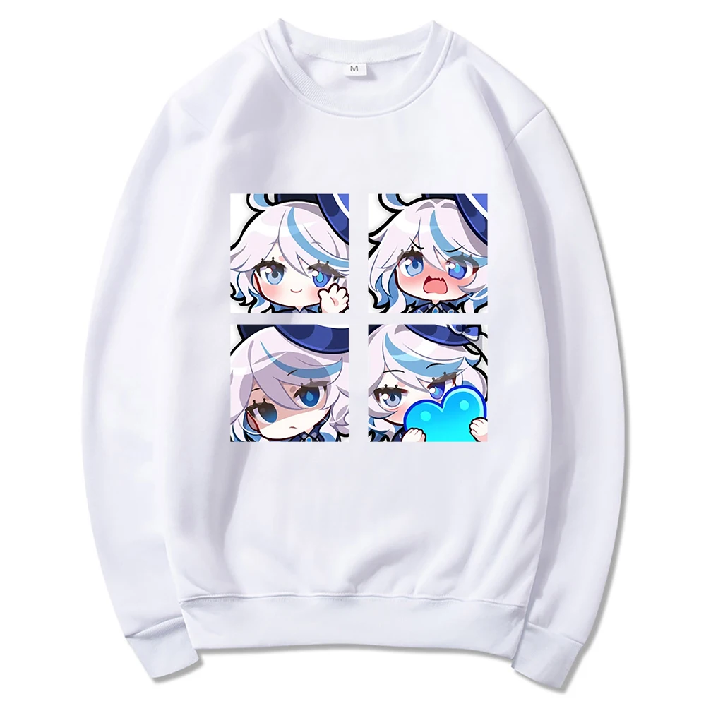 Genshin Impact Furina Hoodie Women Aesthetic Graphic Kawaii Hoodies Woman Autumn Winter Casual Hooded Sweatshirts Anime Clothes