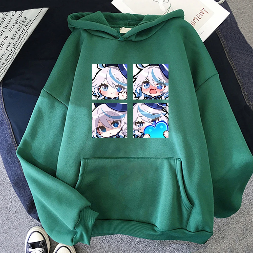 Genshin Impact Furina Hoodie Women Aesthetic Graphic Kawaii Hoodies Woman Autumn Winter Casual Hooded Sweatshirts Anime Clothes