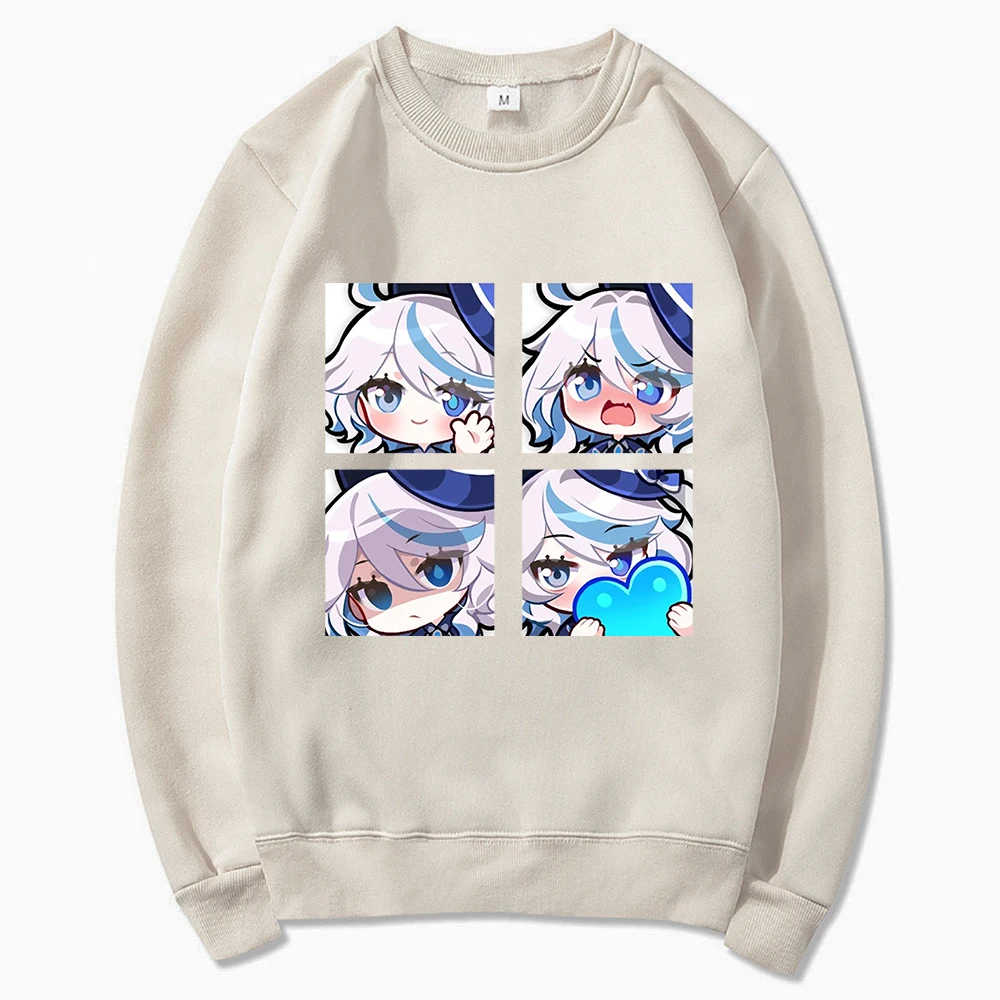 Genshin Impact Furina Hoodie Women Aesthetic Graphic Kawaii Hoodies Woman Autumn Winter Casual Hooded Sweatshirts Anime Clothes