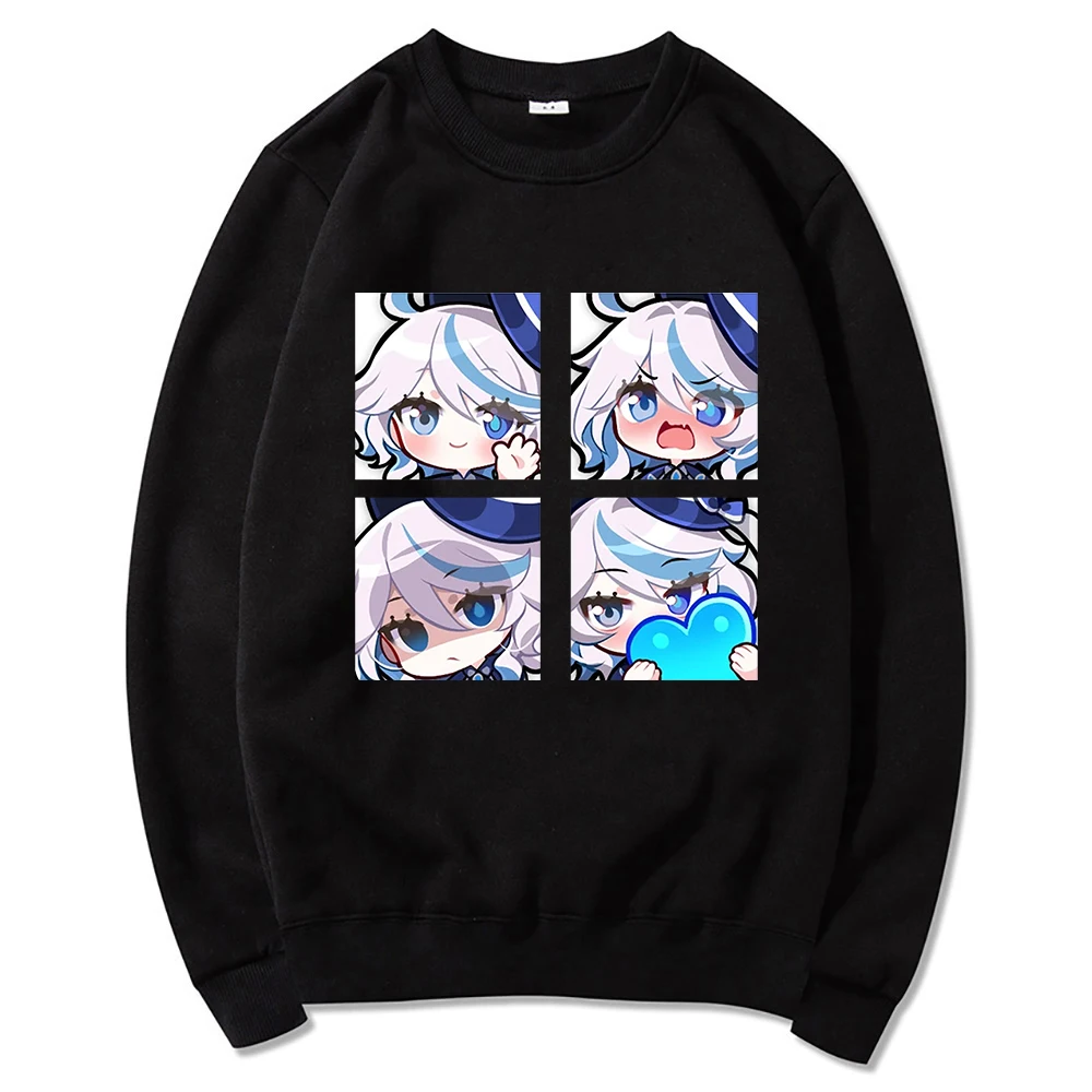 Genshin Impact Furina Hoodie Women Aesthetic Graphic Kawaii Hoodies Woman Autumn Winter Casual Hooded Sweatshirts Anime Clothes
