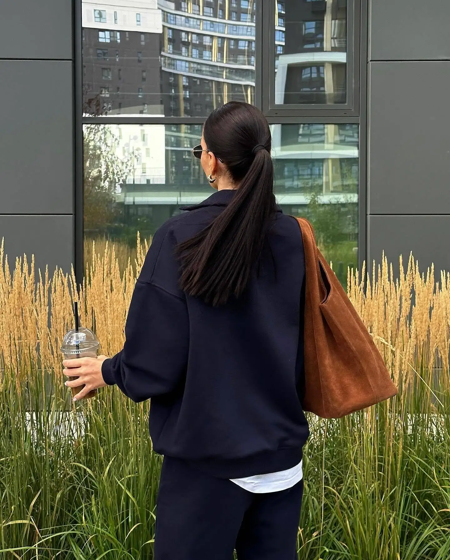 Autumn New Woman Clothing Streetwear Harajuku Hoodie Semi-zipper Lazy Wind Hoodies Woman Clothes Loose Long-sleeved Top Jacket