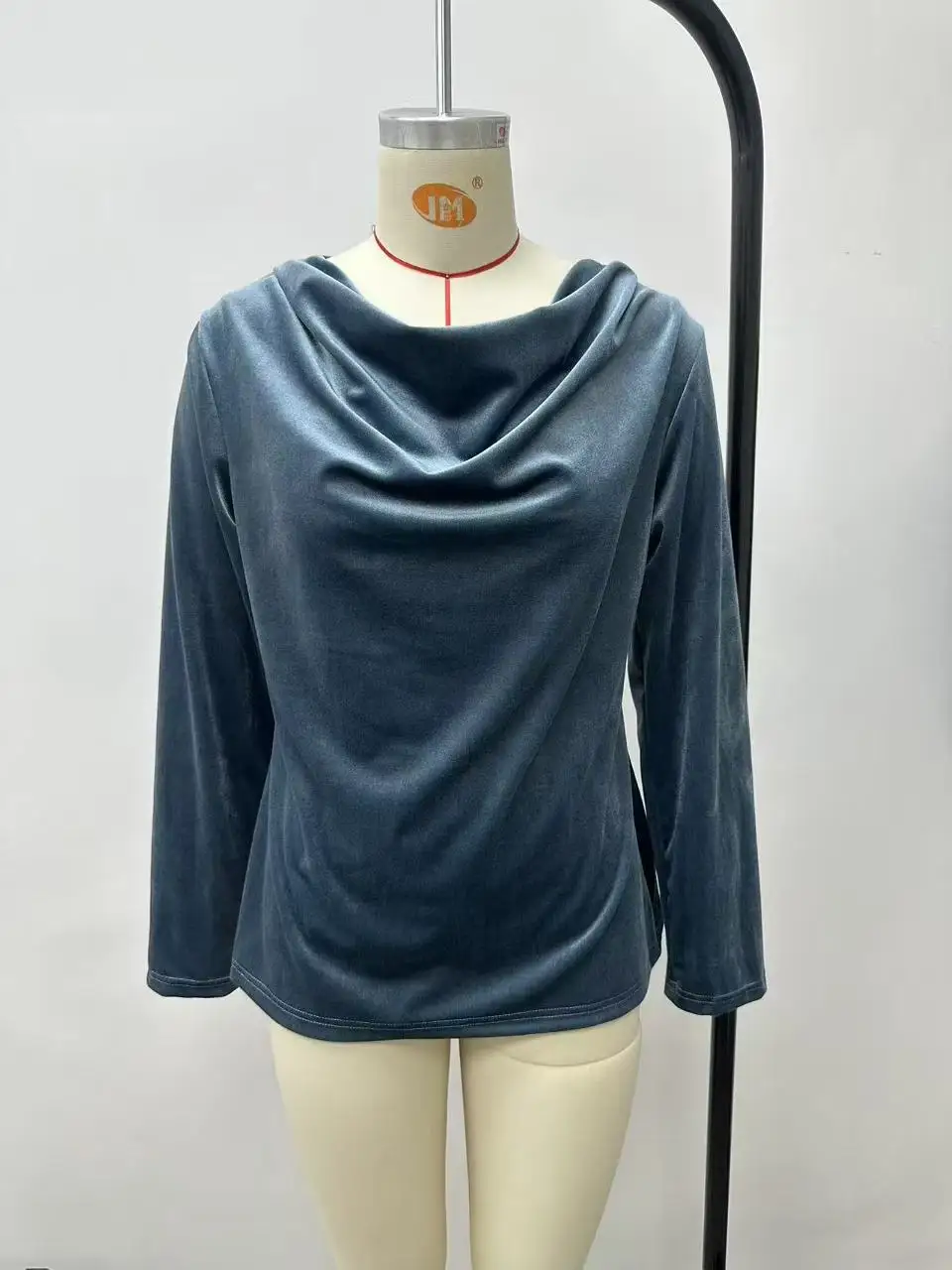 Woman's Casual Gold Velvet Top Spring Autumn Fashion Solid Swing Collar Long-sleeved Loose Tops Daily Versatile Ladies Blouses