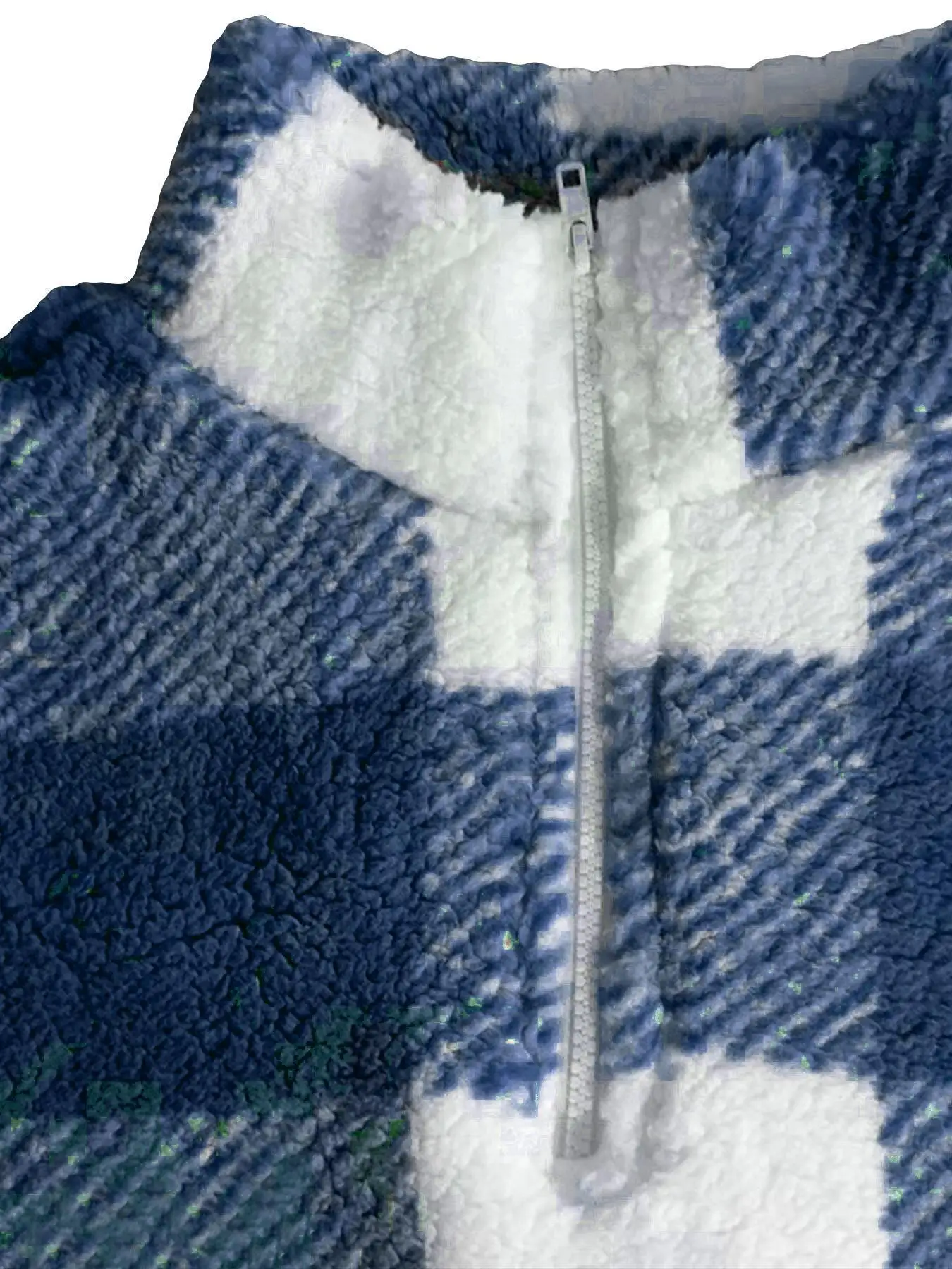 Fashion Short Checkered Semi-open Collar Plush Women's Hoodie New Autumn Winter Casual Warm Versatile Female Long-sleeved Hoodie
