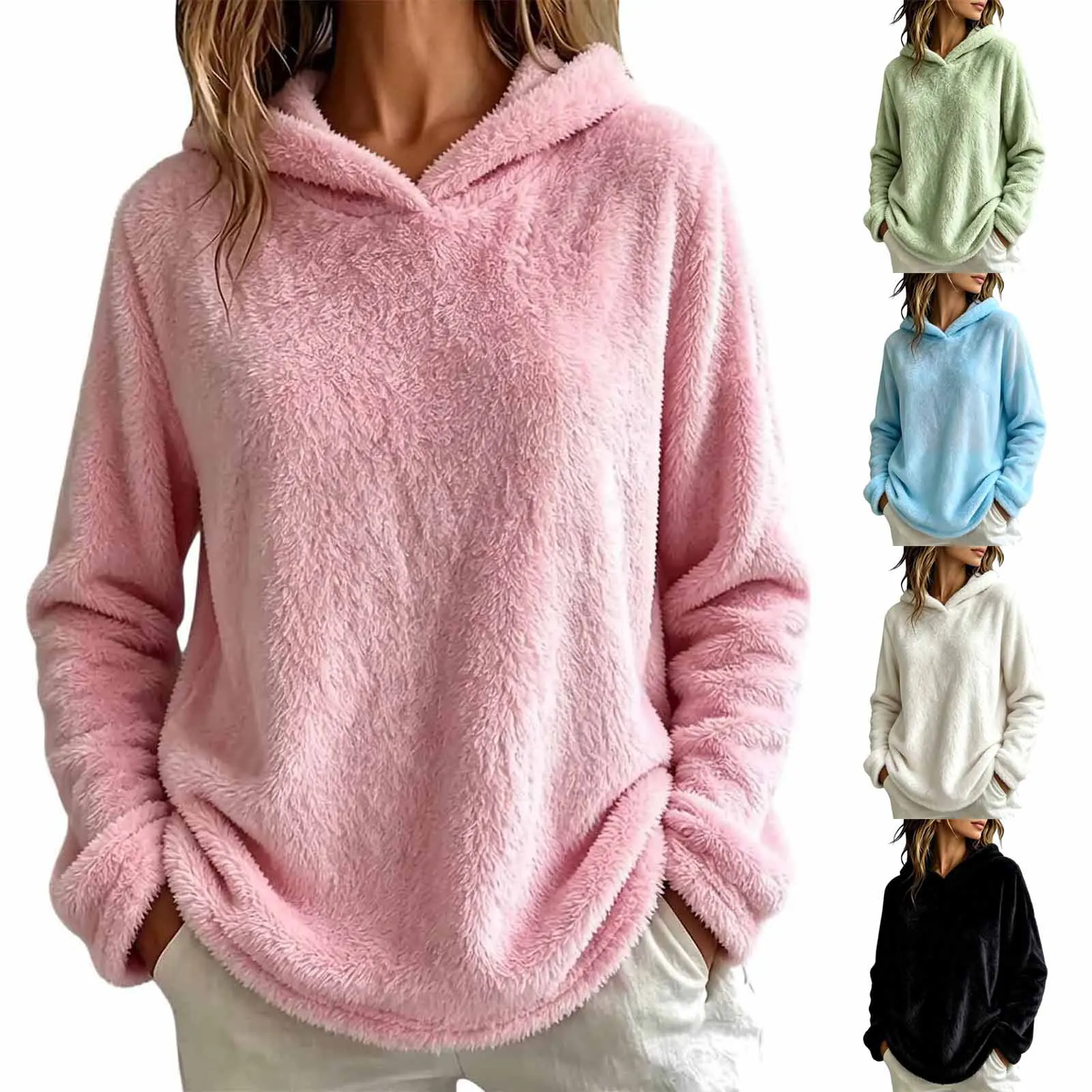 Women Hooded Sweatshirt Sports Sweatshirt Color Change Sports Sweatshirt Casual Top