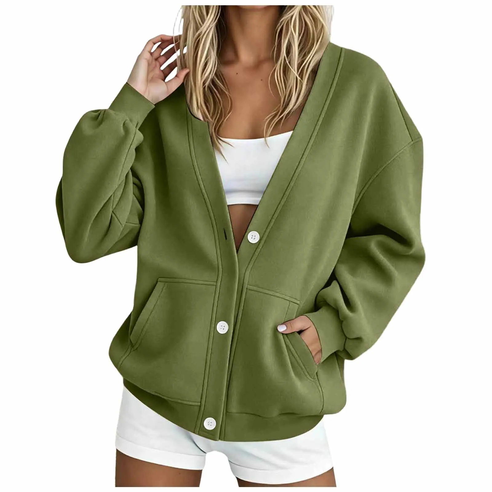 Women Hoodless Sweatshirt Sports Sweatshirt Color Change Sports Sweatshirt Casual Sweatshirt