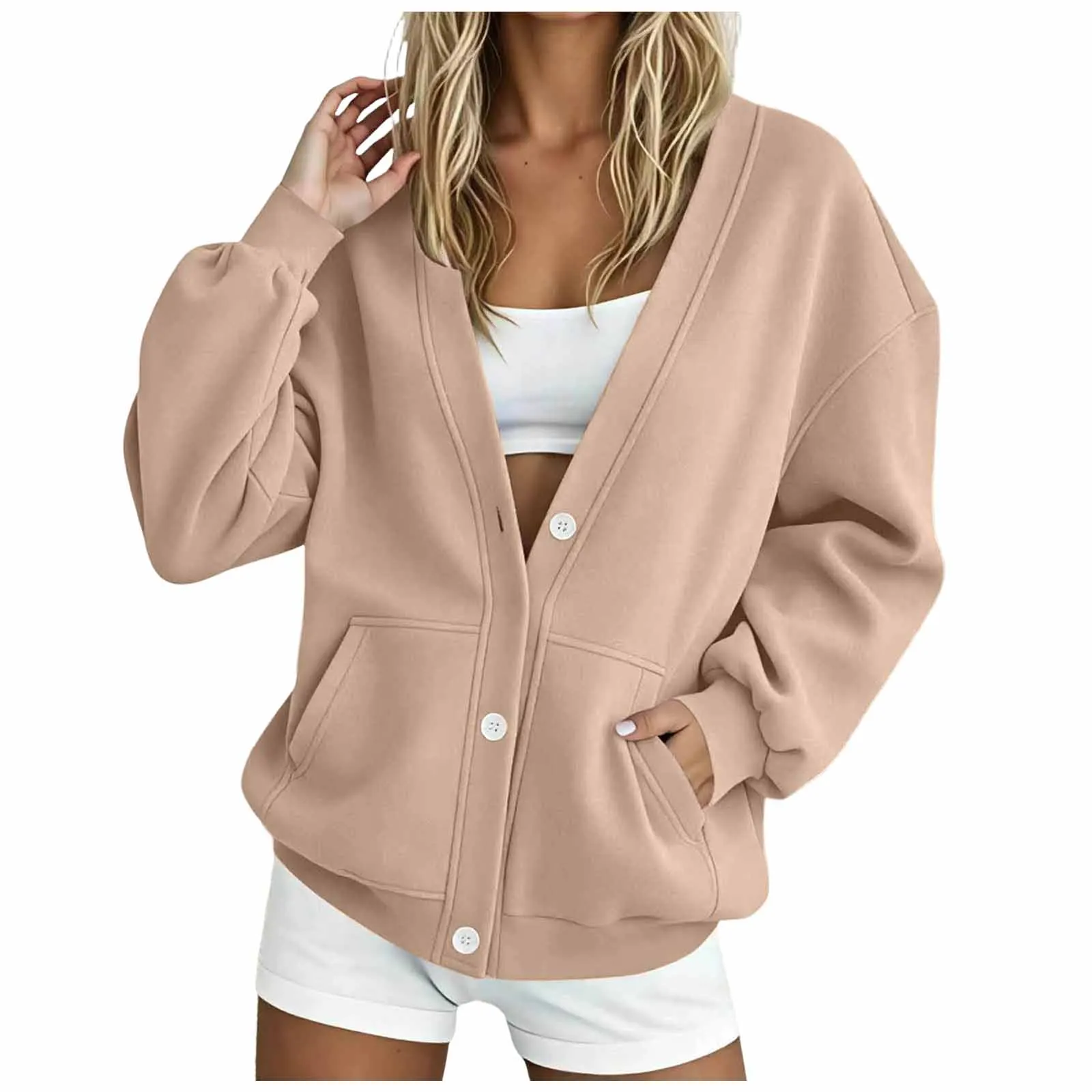 Women Hoodless Sweatshirt Sports Sweatshirt Color Change Sports Sweatshirt Casual Sweatshirt