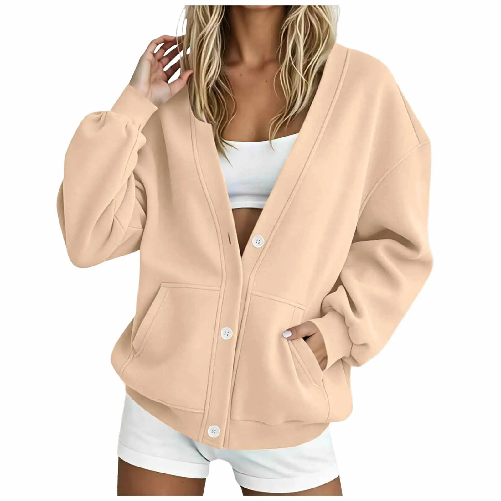 Women Hoodless Sweatshirt Sports Sweatshirt Color Change Sports Sweatshirt Casual Sweatshirt