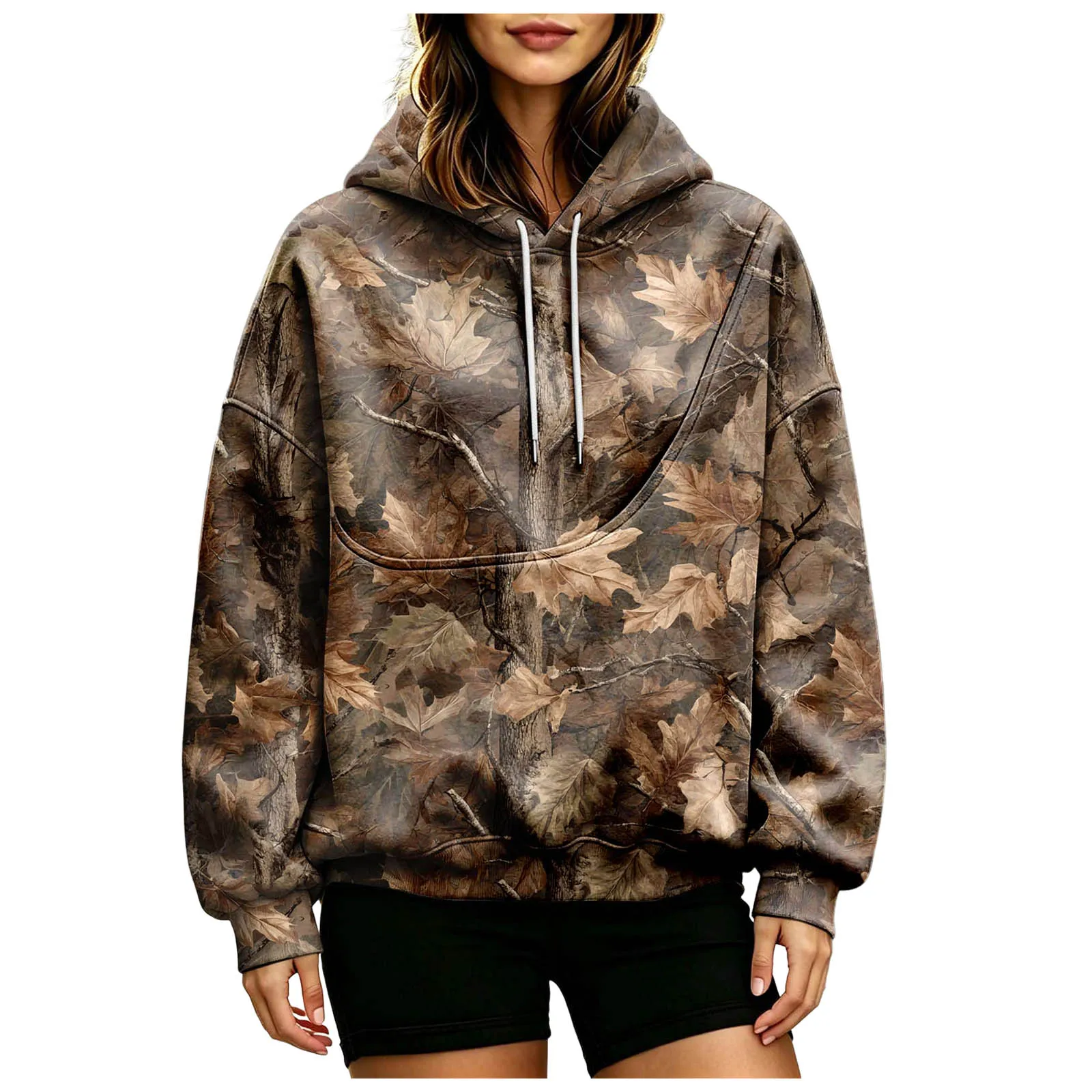 Women Fall And Winter Hoodie With Pet Pouch Oversized Pocket Colorful Print Sweatshirt For Dogs And Cats Womens Hoodies Zipper