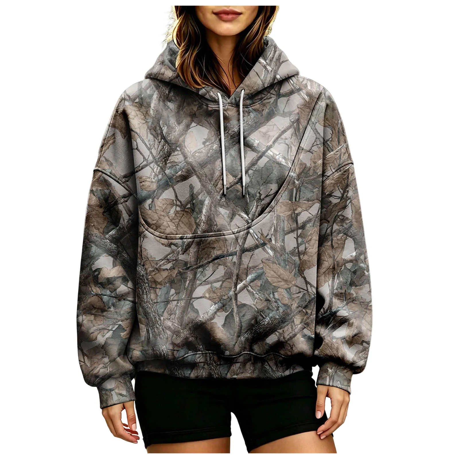 Women Fall And Winter Hoodie With Pet Pouch Oversized Pocket Colorful Print Sweatshirt For Dogs And Cats Womens Hoodies Zipper