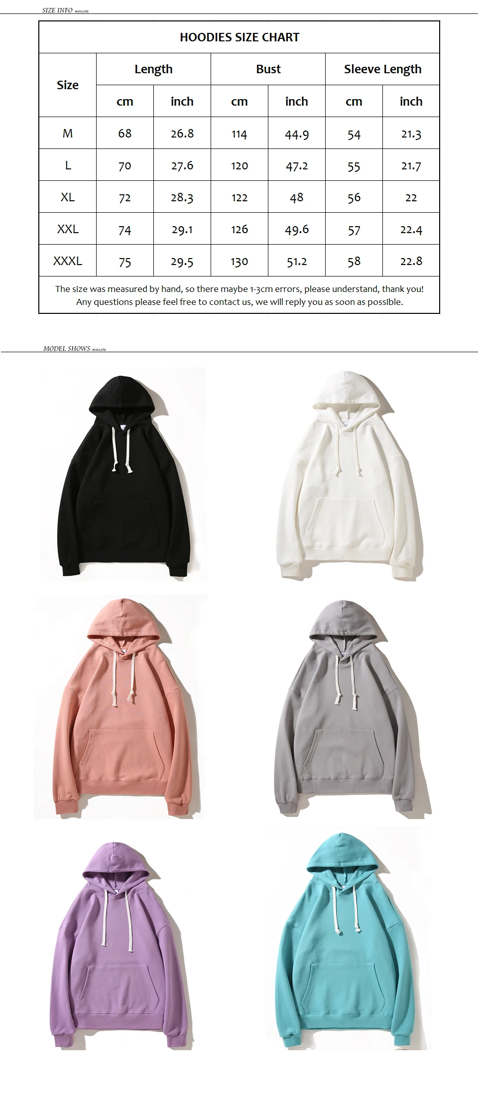 WAVLATII Women New White Hoodie Female Oversized Casual Pique Fabric Hoody Lady Light Green Hooded Tops for Spring Autumn WH2395