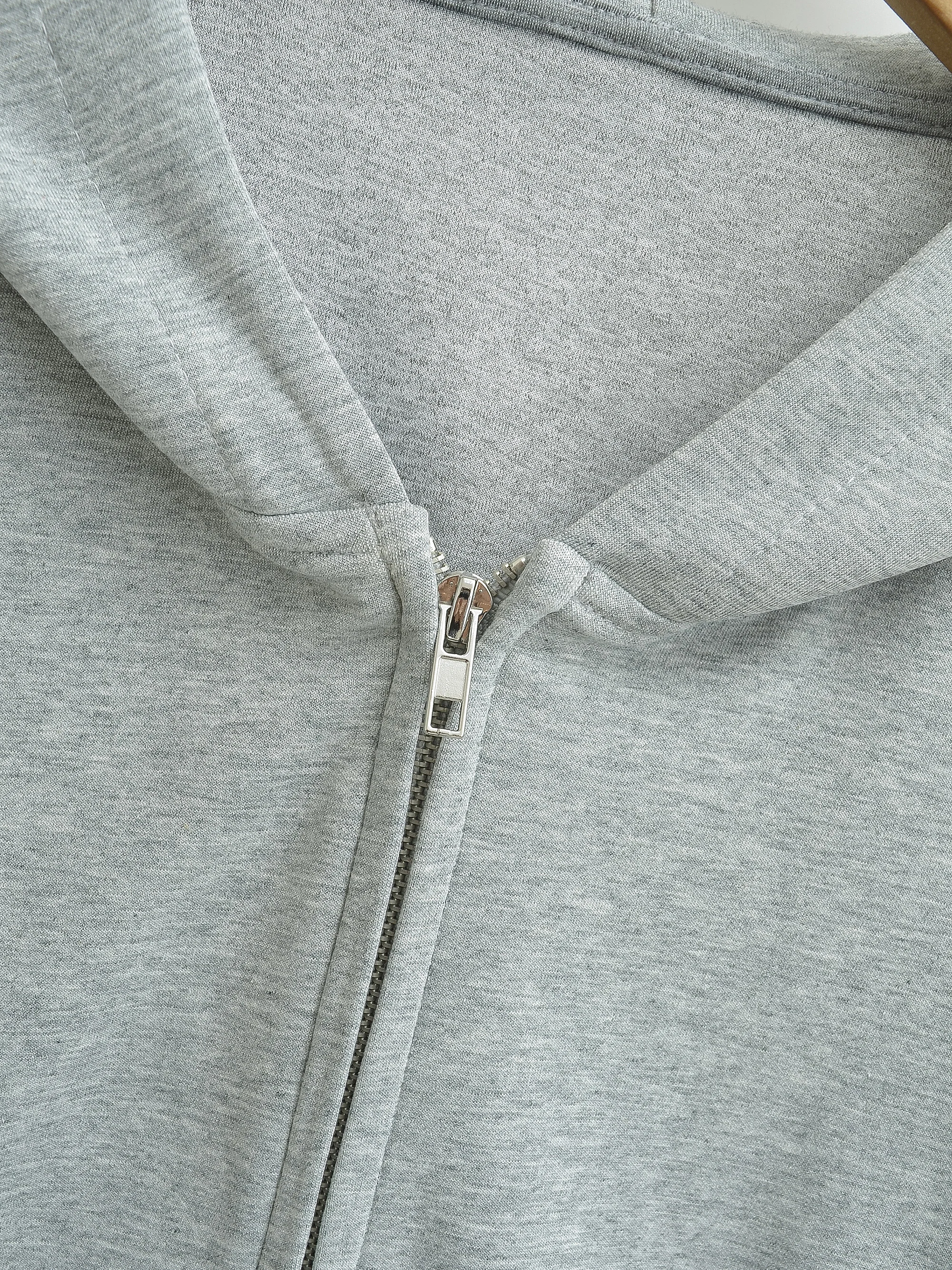 5 Colors Autumn Women Zip Up Hooded Sweatshirt Drawstring Hat Long Sleeve Hoodies Sweats Loose Jumper Gray Navy White