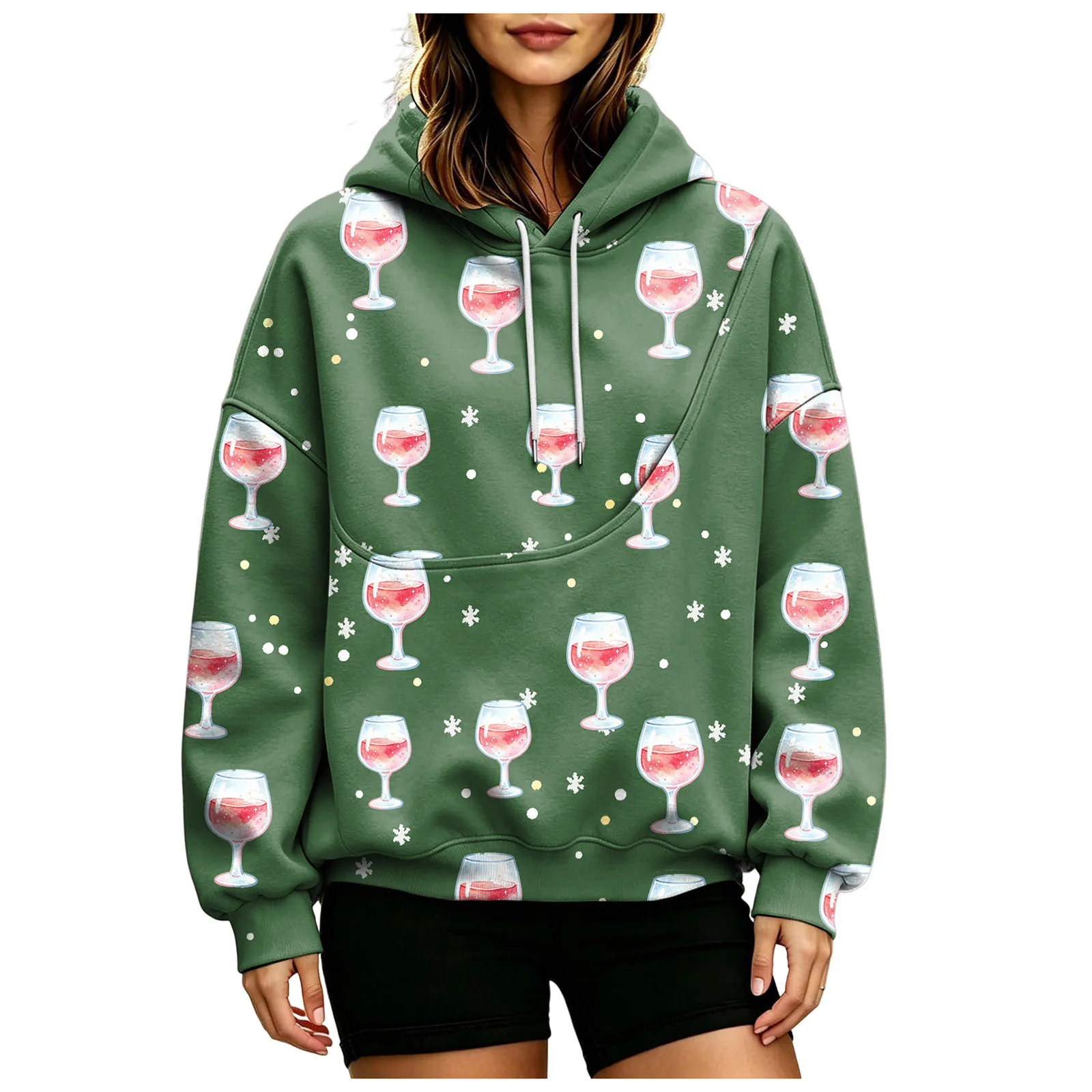 Womens Pet Pouch Hoodie Cozy Flannel Cat And Dog Oversized Hoodies Comfy Hoodies Women