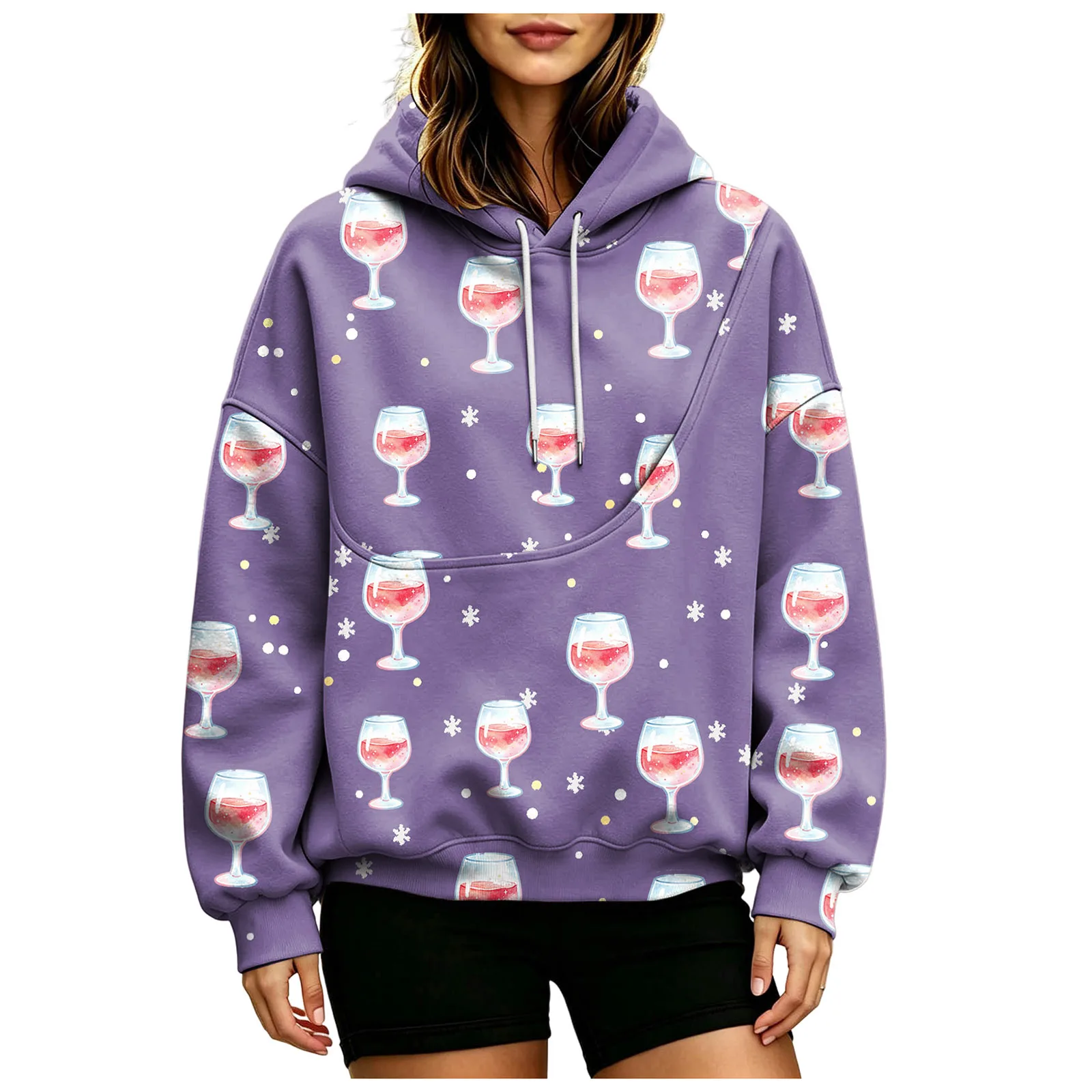 Womens Pet Pouch Hoodie Cozy Flannel Cat And Dog Oversized Hoodies Comfy Hoodies Women