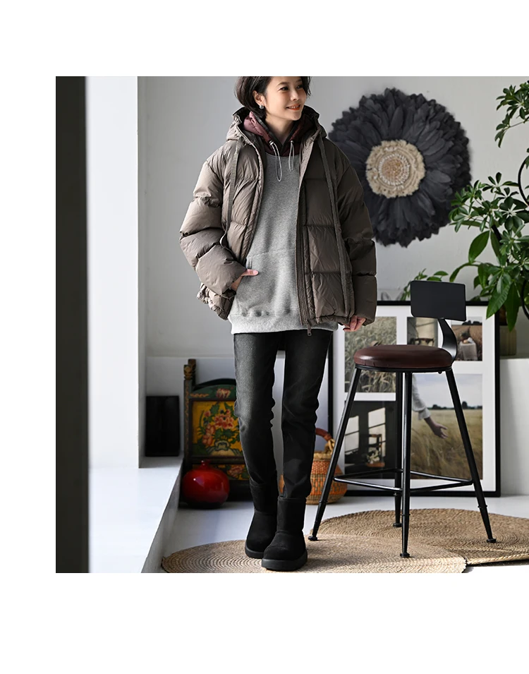 R71010 Korean Style Fashionable Versatile Fleece-Lined Loose Color-Block Drawstring Hooded Sweatshirt for Women 2026 Winter