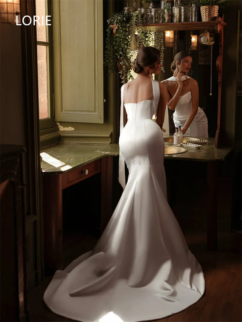 LORIE Sweetheart Mermaid Sexy Wedding Dress Sleeveless Princess Bridal Gowns Backless Wedding Gown Customized 2025