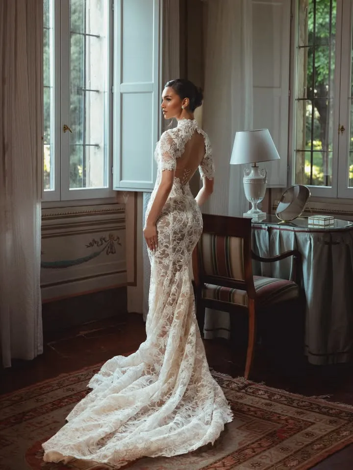 Mermaid Wedding Dress Lace Luxury Dresses 2026 Corset Vestido De Novia Curvy Mangas Para Vestidos Elegantes Noiva Hochzeitskleid