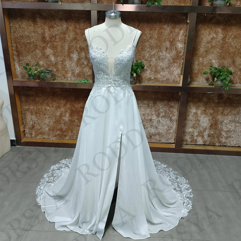 RODDRSYA Boho Wedding Dress for Women 2026 Sweetheart Beach Lace Bridal Dresses Backless Vestidos De Novia Chiffon Customized