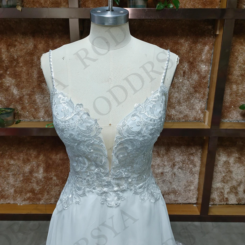 RODDRSYA Boho Wedding Dress for Women 2026 Sweetheart Beach Lace Bridal Dresses Backless Vestidos De Novia Chiffon Customized
