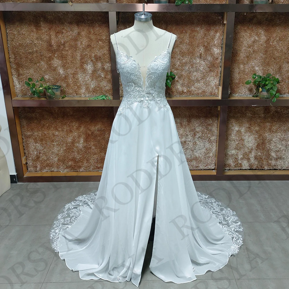 RODDRSYA Boho Wedding Dress for Women 2026 Sweetheart Beach Lace Bridal Dresses Backless Vestidos De Novia Chiffon Customized