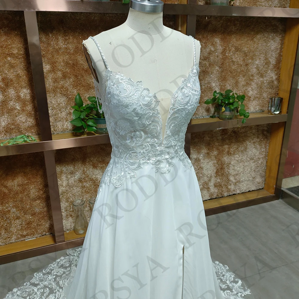 RODDRSYA Boho Wedding Dress for Women 2026 Sweetheart Beach Lace Bridal Dresses Backless Vestidos De Novia Chiffon Customized
