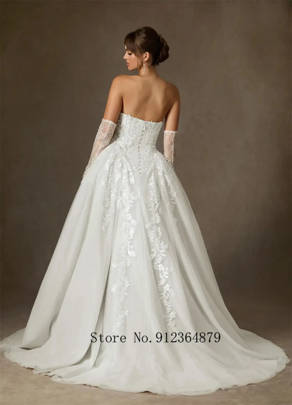 Luxurious Sweetheart 3d Flower Lace Bridal Grown A Line Wedding Dresses Custom Made 2026 Vestido De Noival No Sleeves