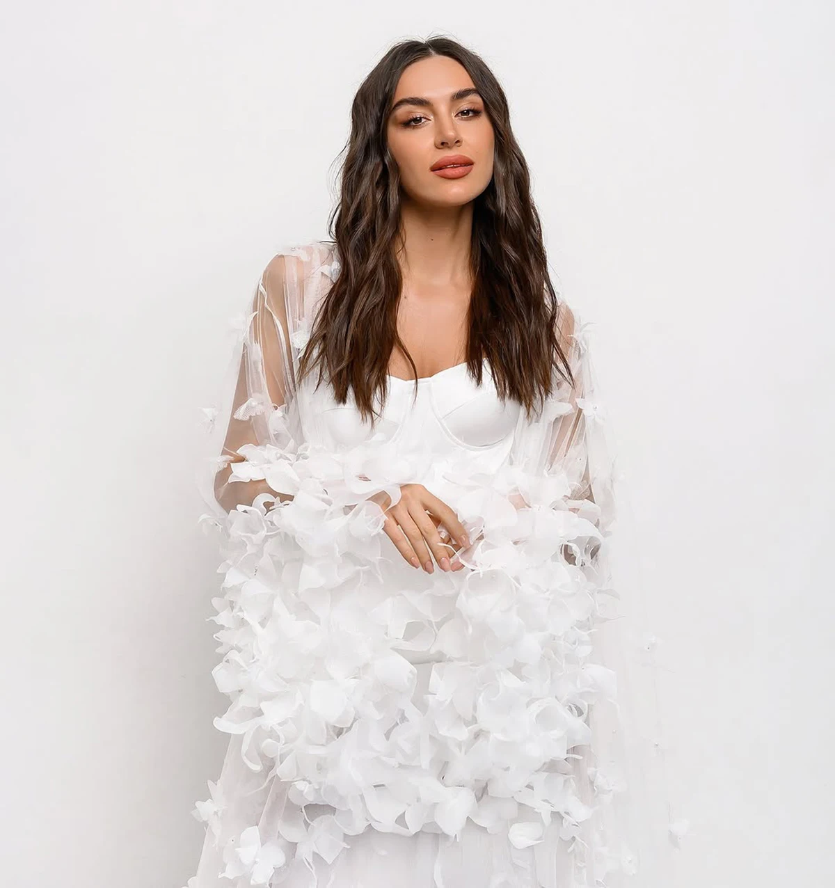 Modern Women Bathrobe Evening Dresses Nightgowns 3D Butterflies Loungewear Home Clothes Female Party Sleepwear Rayon Customized