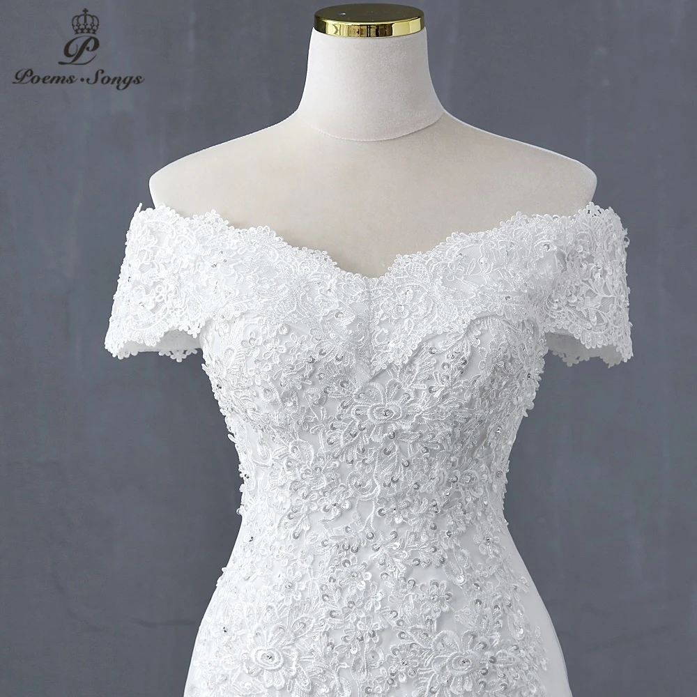 Customized Sweetheart Boat Neck Style Mermaid Wedding Dress Wedding Gowns Marriage Bride Dress Vestidos De Novia Robe De Mariee