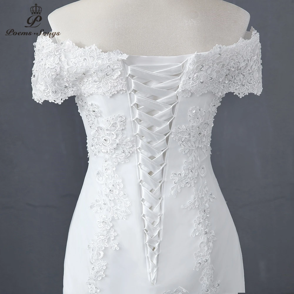 Customized Sweetheart Boat Neck Style Mermaid Wedding Dress Wedding Gowns Marriage Bride Dress Vestidos De Novia Robe De Mariee