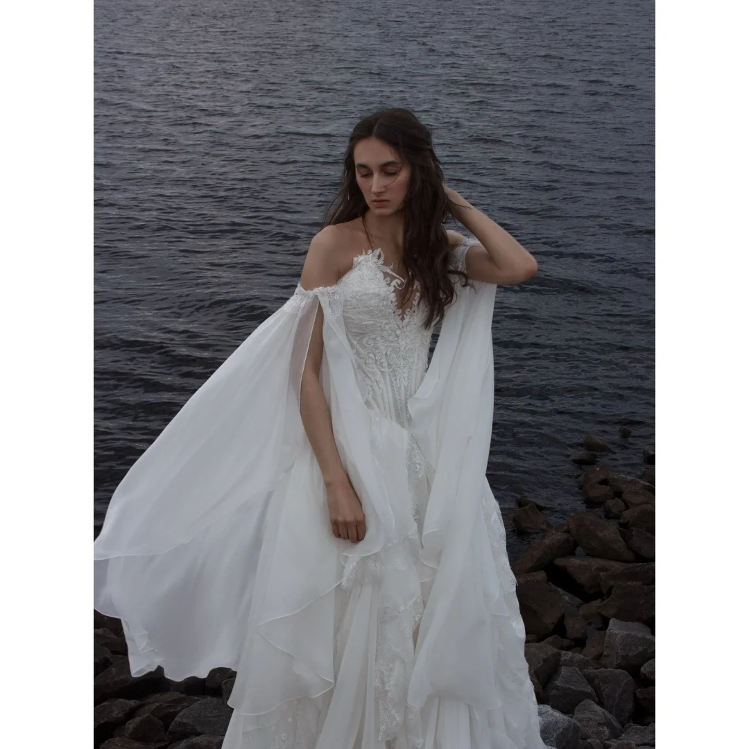 Tokyo Customized Detachable Sleeves Ball Gown Prom Dress Tiered Ruffle Lace Embroidery vestidos de noche Evening Dresses 2026