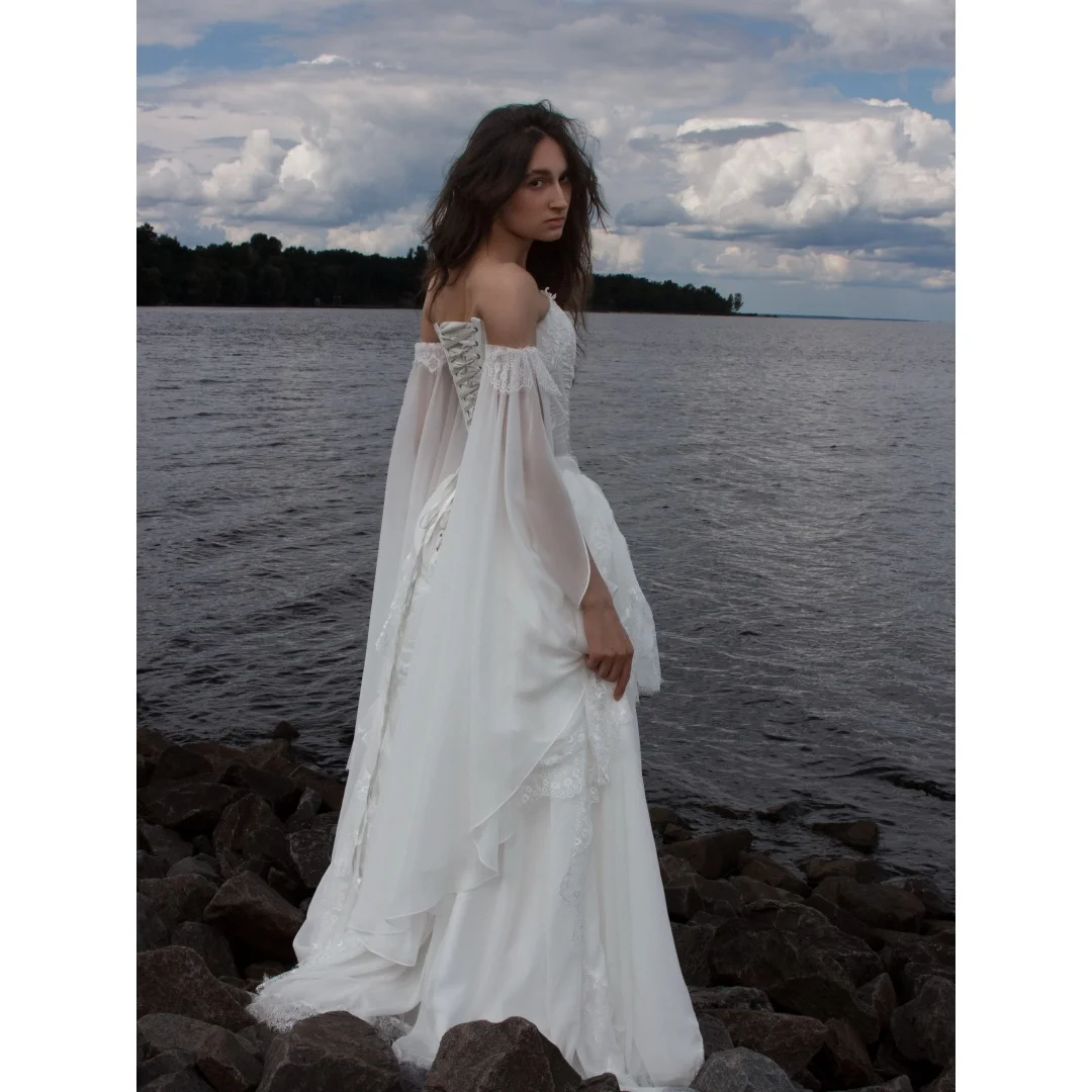 Tokyo Customized Detachable Sleeves Ball Gown Prom Dress Tiered Ruffle Lace Embroidery vestidos de noche Evening Dresses 2026
