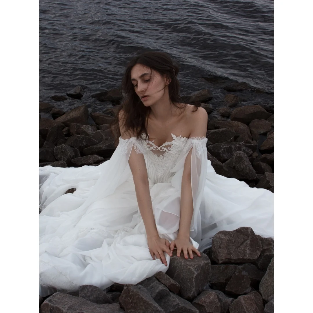 Tokyo Customized Detachable Sleeves Ball Gown Prom Dress Tiered Ruffle Lace Embroidery vestidos de noche Evening Dresses 2026