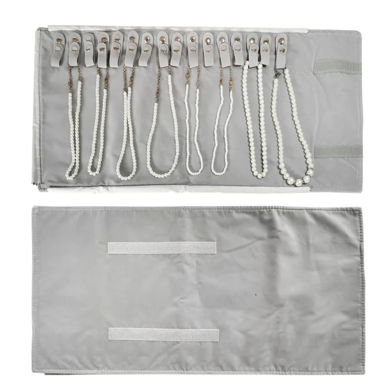 Necklace Organizer Bag High Quality Velvet Jewelry Storage Pouch Travel and Business Trips Necklace Collection Bags Portable 1Pc