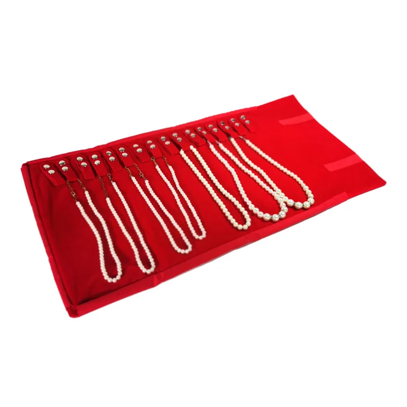 Necklace Organizer Bag High Quality Velvet Jewelry Storage Pouch Travel and Business Trips Necklace Collection Bags Portable 1Pc
