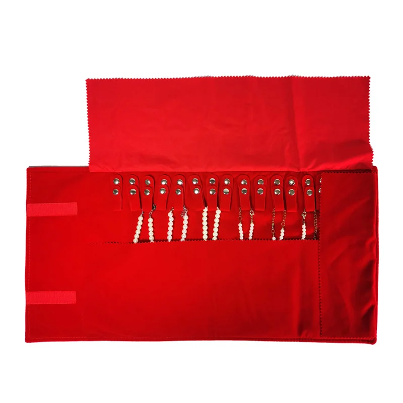 Necklace Organizer Bag High Quality Velvet Jewelry Storage Pouch Travel and Business Trips Necklace Collection Bags Portable 1Pc